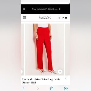Misook NWT Sunset Red Pants